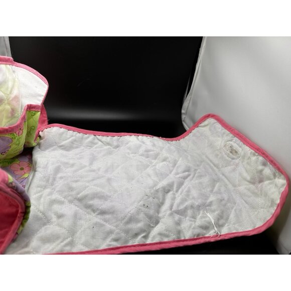 Vintage 2005 Cabbage Patch Doll Diaper Bag changing Mat Pink Green Y2K READ - Picture 5 of 8